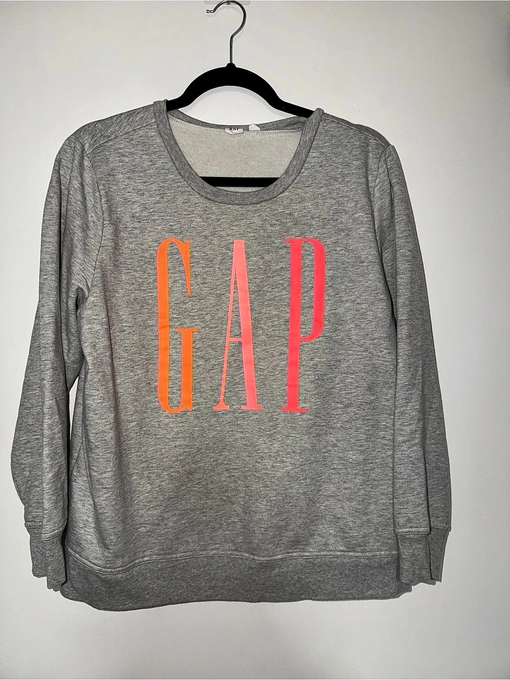 Gap Logo Fleece Crewneck Sweatshirt Gray